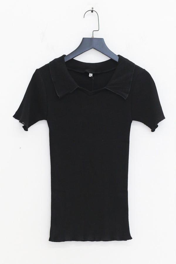 BASERANGE 25 Fall/Winter ISO TOP Short-Sleeve T-Shirt BAS-TTIT-RCR-AU25-Black